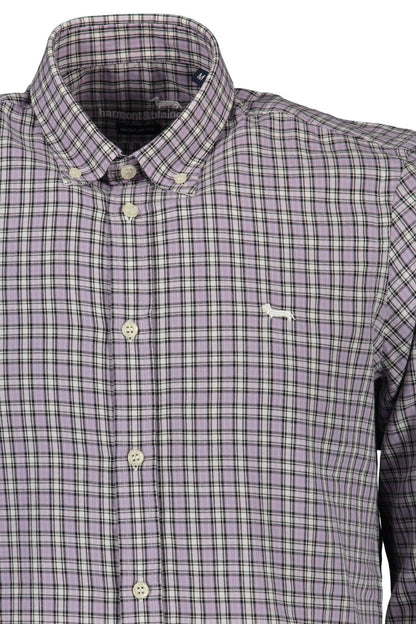 Camisa de algodón violeta para hombre de Harmont &amp; Blaine