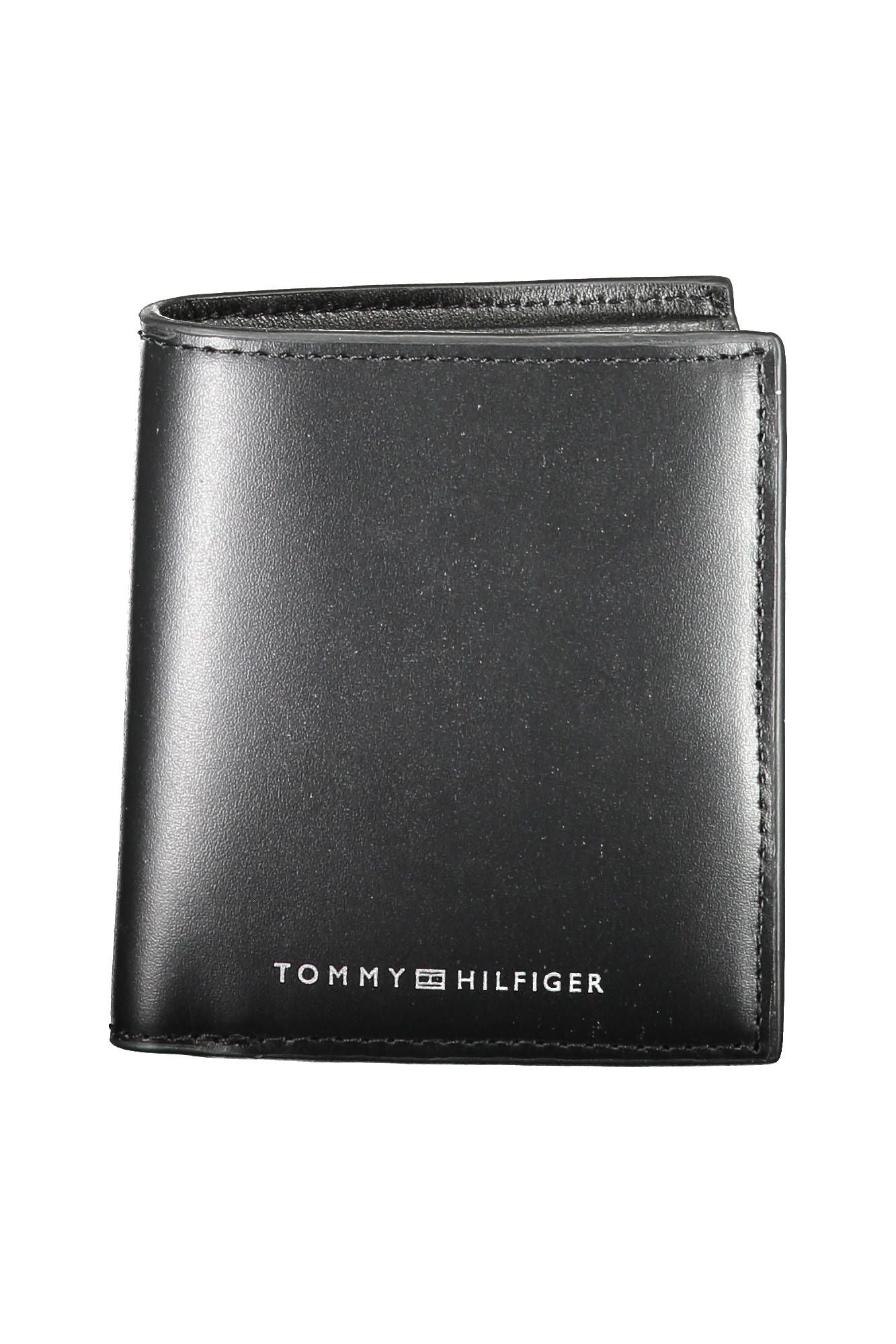 Cartera de cuero negra para hombre de Tommy Hilfiger