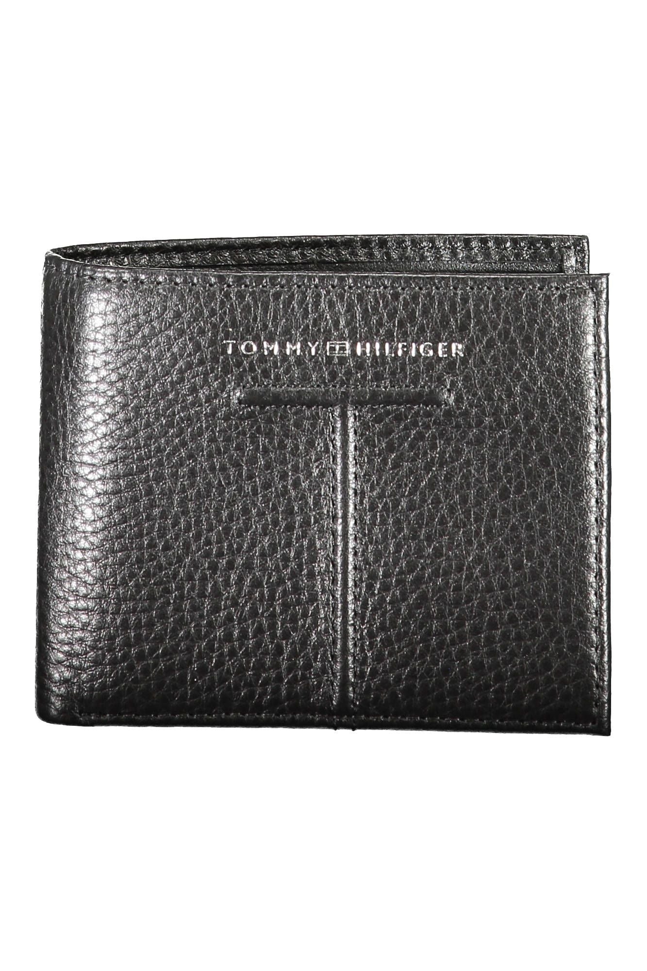 Cartera de cuero negra para hombre de Tommy Hilfiger