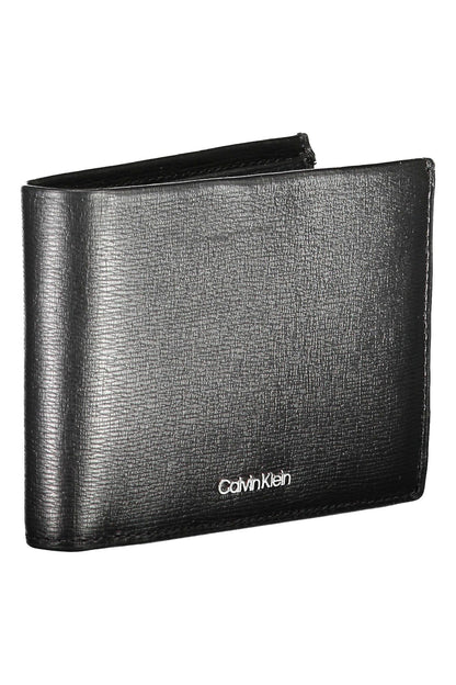 Cartera de cuero negra para hombre de Calvin Klein