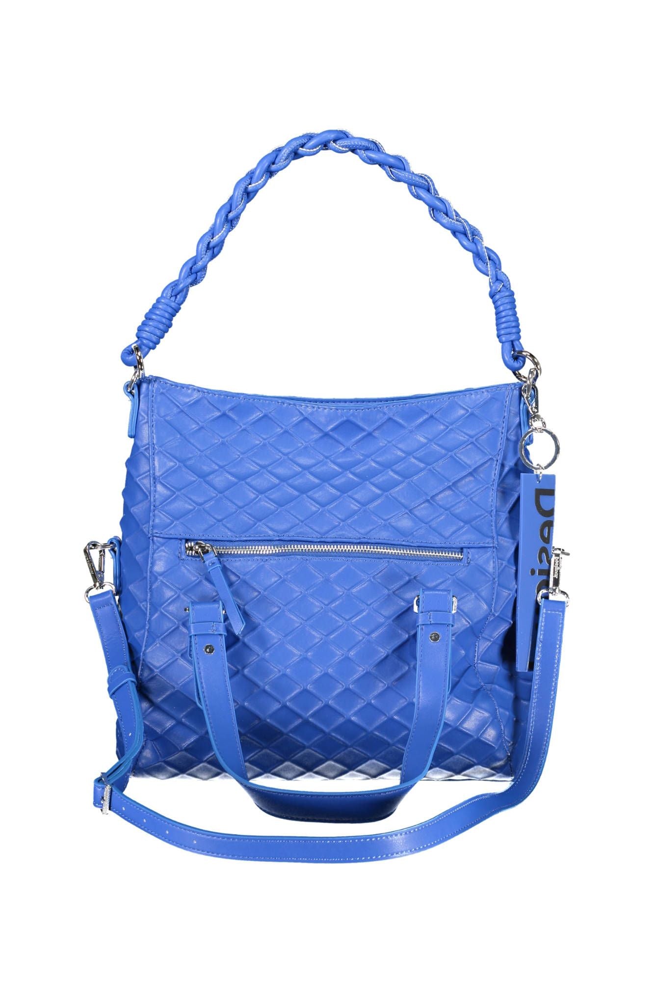 Bolso de mano de mujer de polietileno azul Desigual