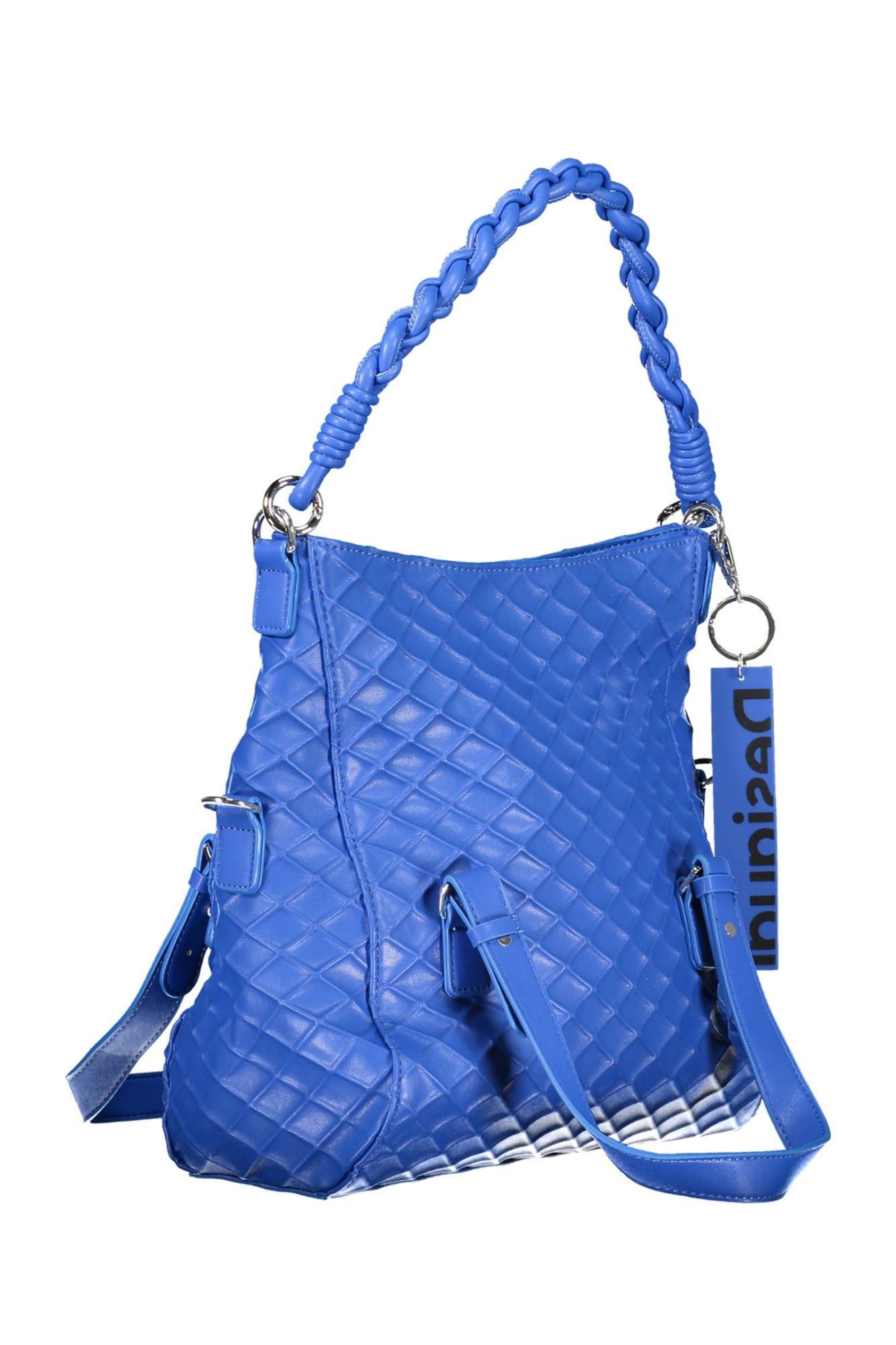 Bolso de mano de mujer de polietileno azul Desigual