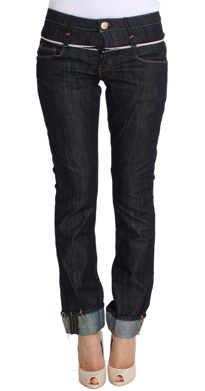 Jeans azul oscuro de pierna recta elegantes Acht