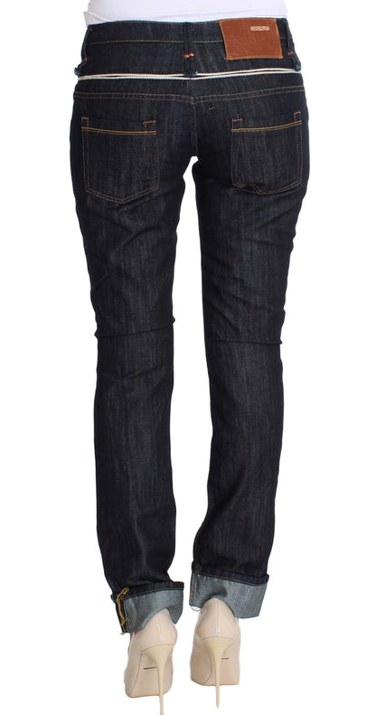 Jeans azul oscuro de pierna recta elegantes Acht