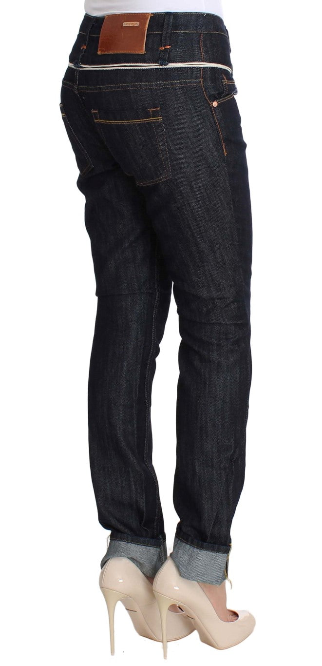 Jeans azul oscuro de pierna recta elegantes Acht