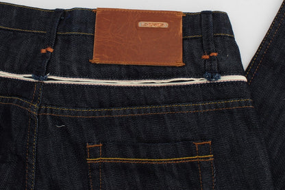 Jeans azul oscuro de pierna recta elegantes Acht