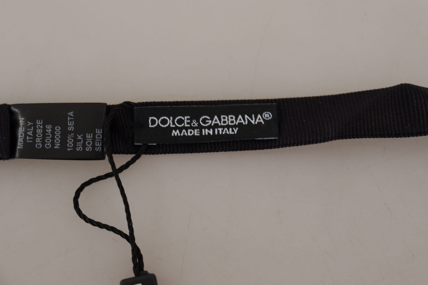 Dolce &amp; Gabbana elegant svart sidenfluga