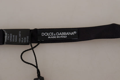 Dolce &amp; Gabbana elegant svart sidenfluga