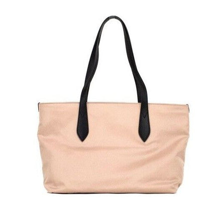 Bolso de mano de nailon ecológico con logo de la marca Burberry en color beige y rosa