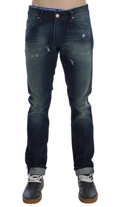 Acht Sleek Slim Fit italienska jeansjeans