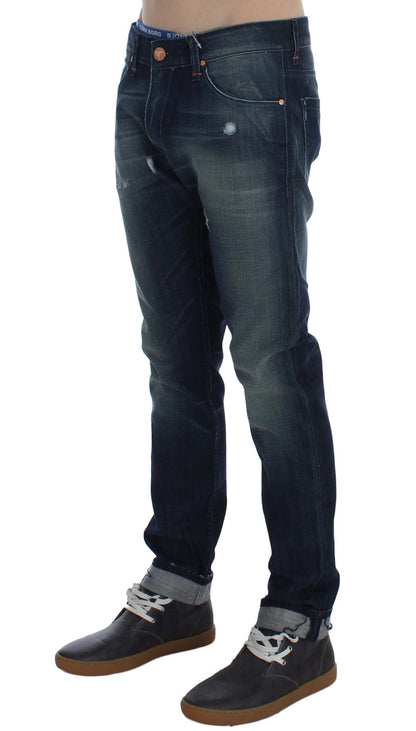 Acht Sleek Slim Fit italienska jeansjeans