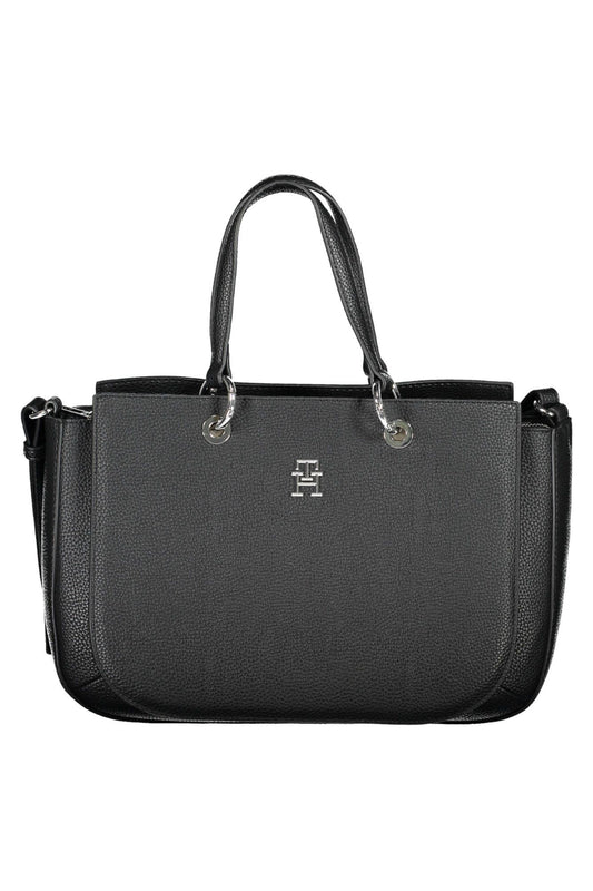 Bolso de mano de mujer de polietileno negro Tommy Hilfiger