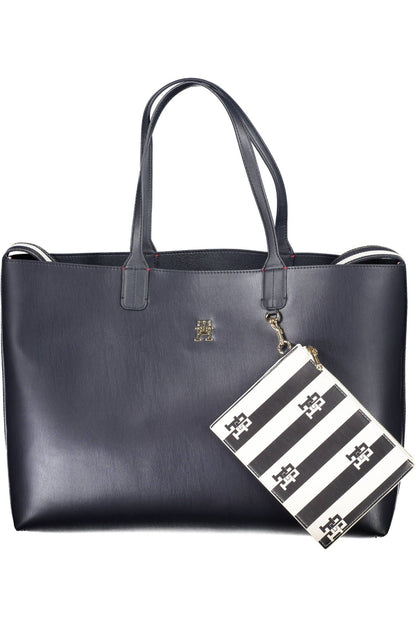 Bolso de mano de mujer de polietileno azul Tommy Hilfiger