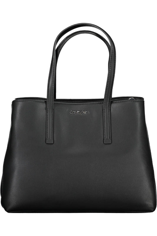 Bolso de mano de mujer de poliéster negro de Calvin Klein