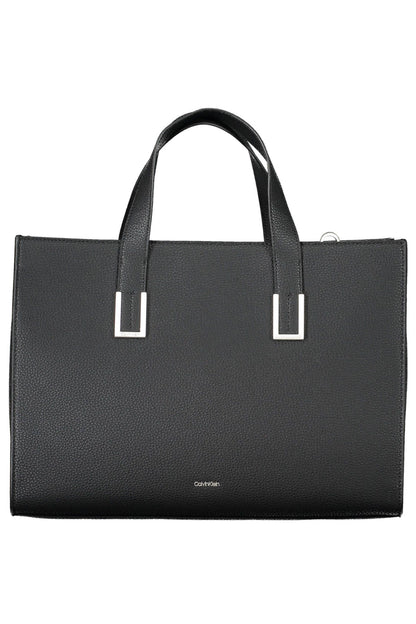 Bolso de mano de mujer de poliéster negro de Calvin Klein