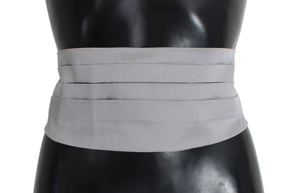 Dolce &amp; Gabbana Elegant Silk Grey Cummerbund