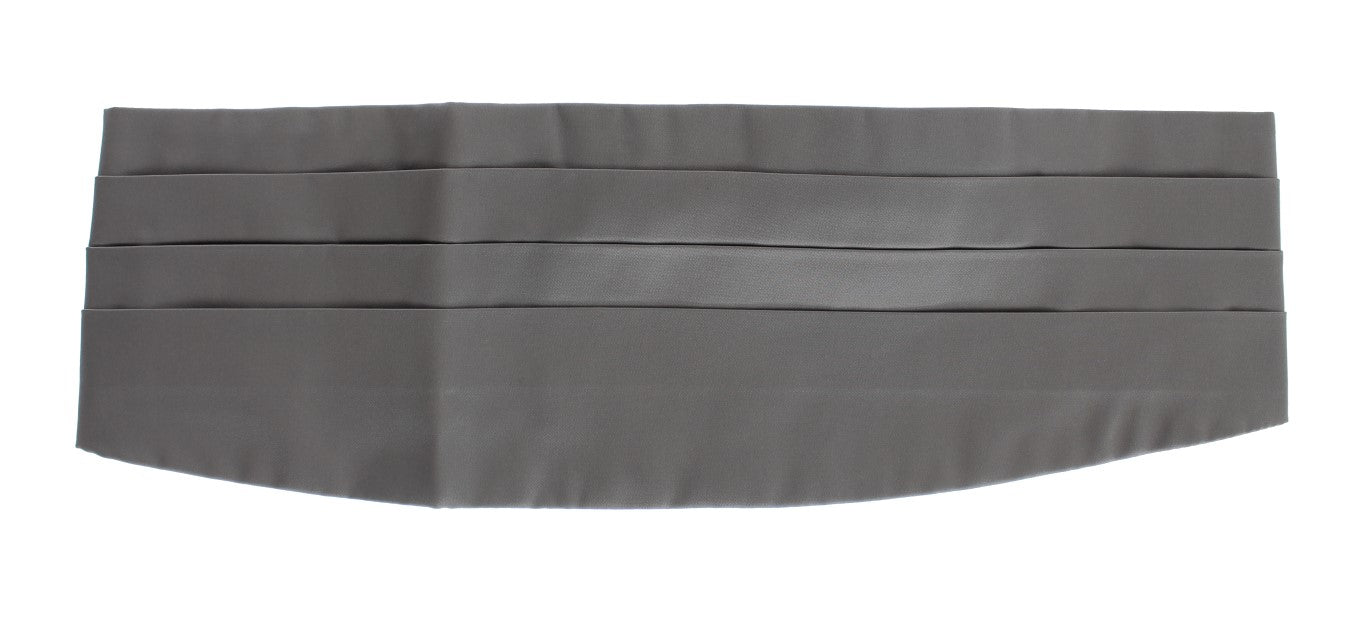 Dolce &amp; Gabbana Elegant Silk Grey Cummerbund