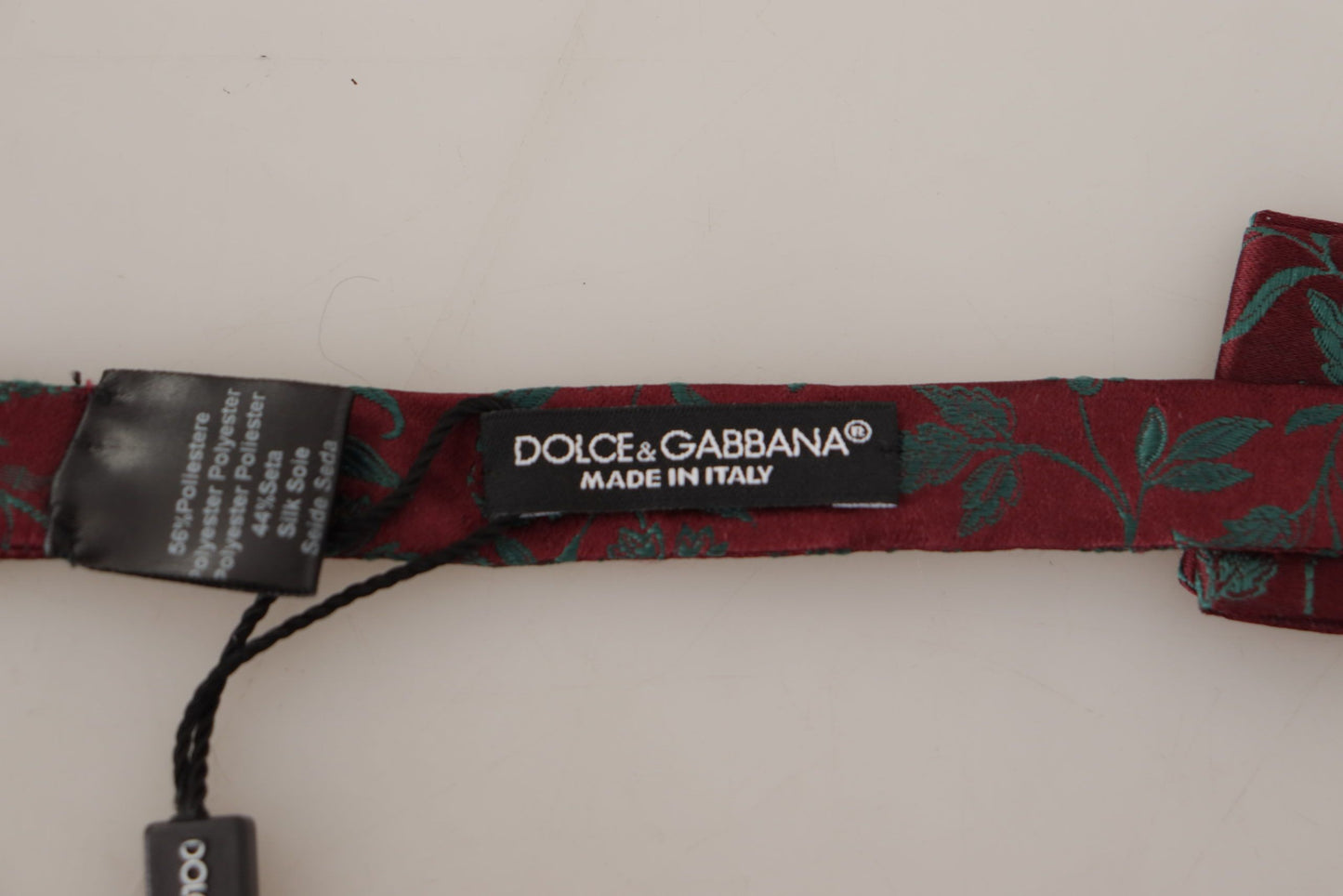 Dolce &amp; Gabbana elegant rödbrun mönstrad fluga