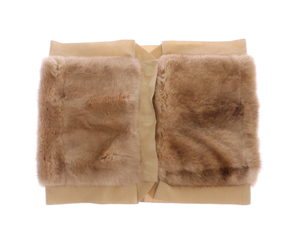 Dolce &amp; Gabbana Exklusiv Beige MINK Fur Scarf Wrap