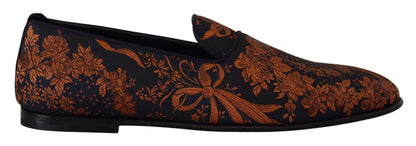 Mocasines elegantes sin cordones con diseño floral de Dolce &amp; Gabbana