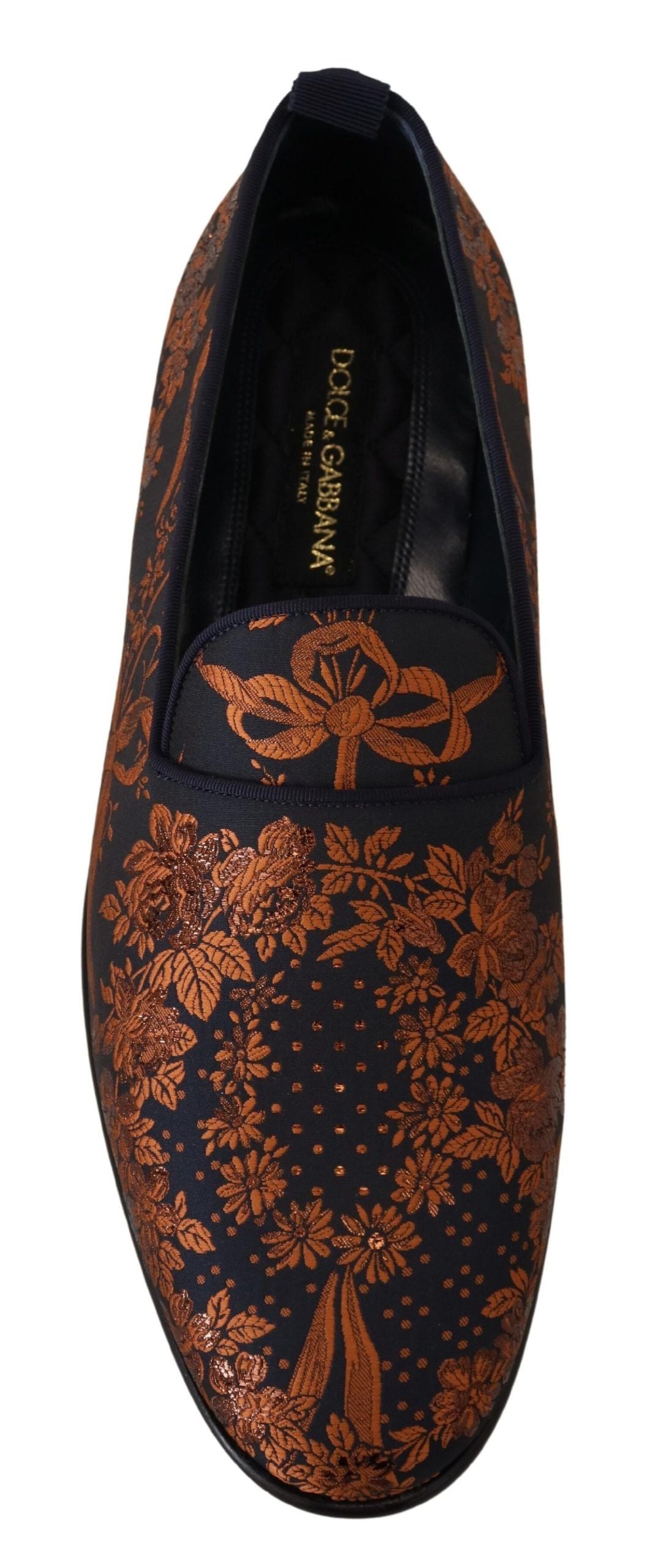 Mocasines elegantes sin cordones con diseño floral de Dolce &amp; Gabbana