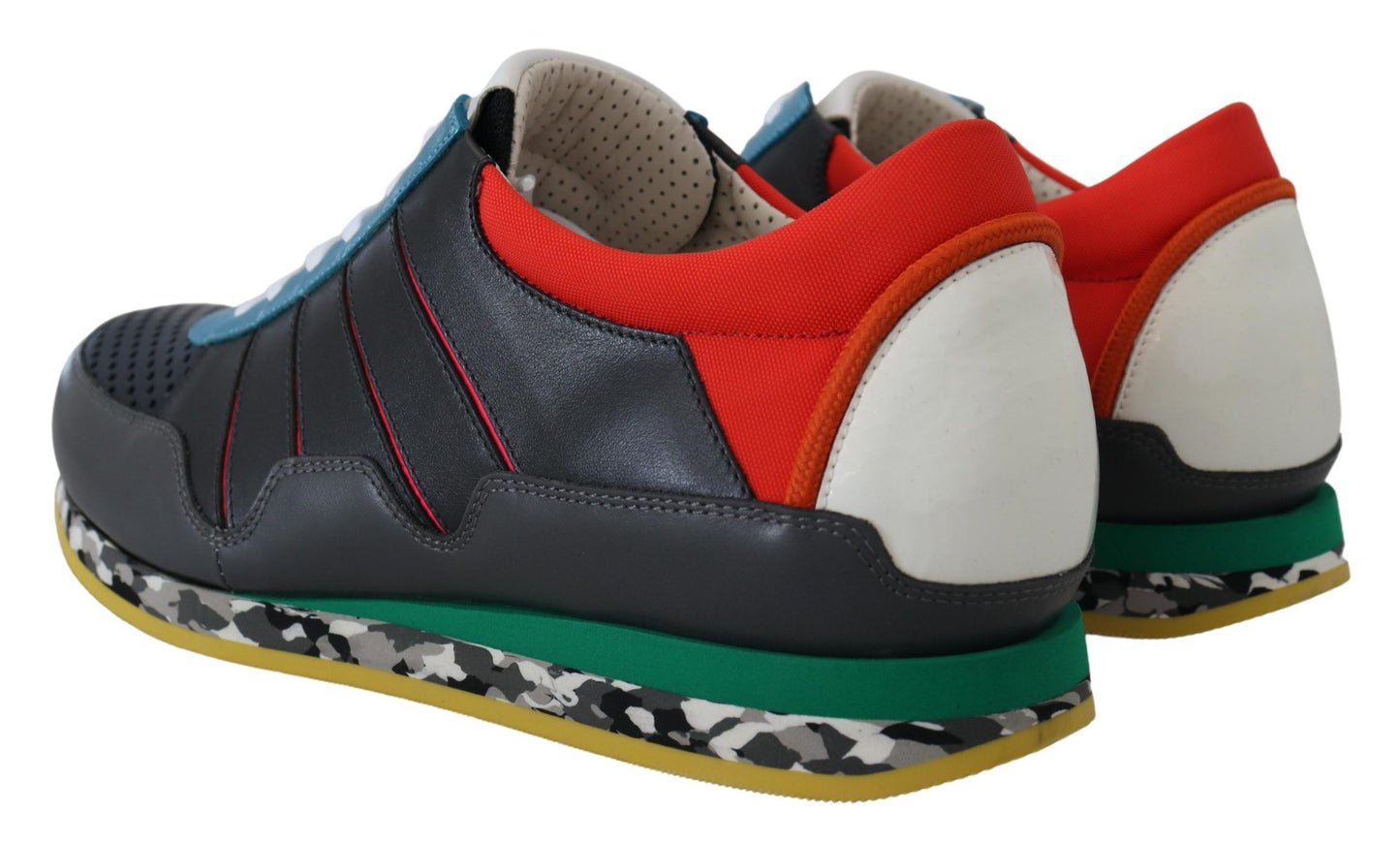 Dolce &amp; Gabbana Multicolor Läder-Blend Low Top Sneakers