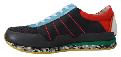 Dolce &amp; Gabbana Multicolor Läder-Blend Low Top Sneakers