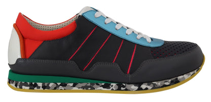 Dolce &amp; Gabbana Multicolor Läder-Blend Low Top Sneakers