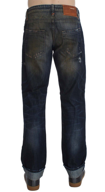 Acht Elegant Straight Fit jeans jeans för män