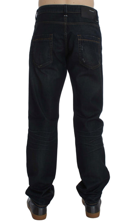 Jeans rectos elegantes de color azul oscuro Acht