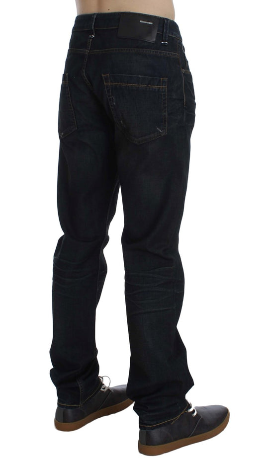 Acht Elegant Straight Fit Mörkblå jeans