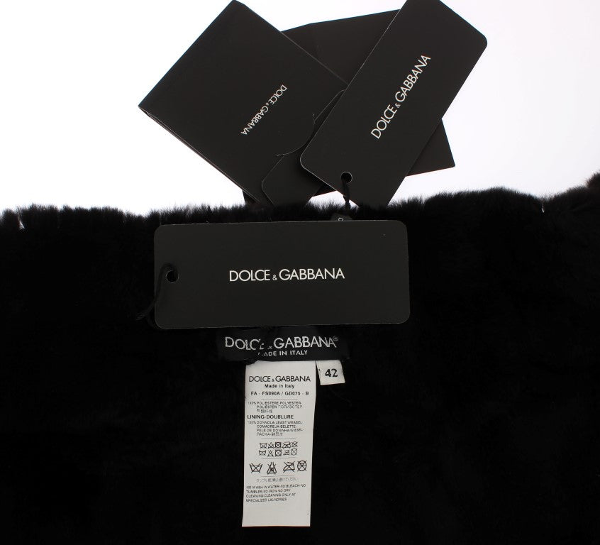 Dolce &amp; Gabbana elegant blommig paljettpälshalsduk