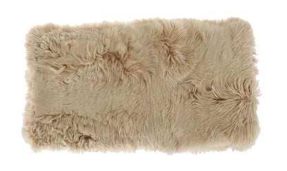 Dolce &amp; Gabbana Elegant Alpaca Fur Shoulder Wrap i Beige