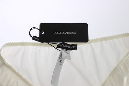 Dolce &amp; Gabbana Elegant White Silk Blend Underkläder