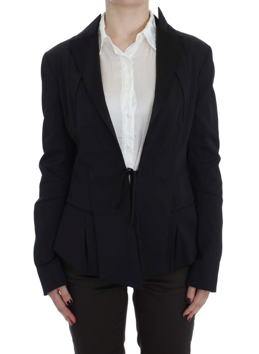 Exte Elegant Black Stretch Blazer Jacka