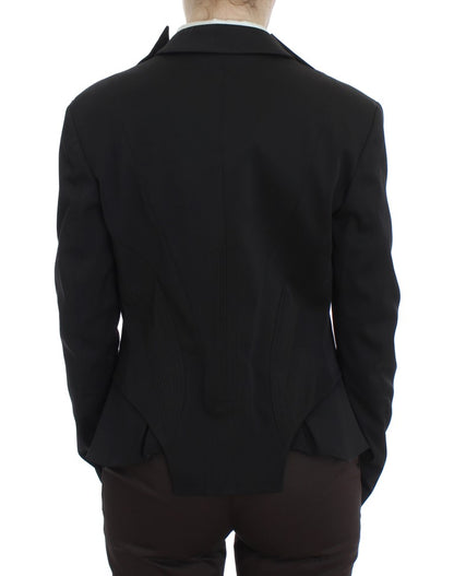 Exte Elegant Black Stretch Blazer Jacka