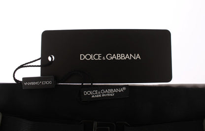 Dolce &amp; Gabbana Elegant Silver Silk Cummerbund