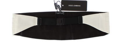 Dolce &amp; Gabbana Exklusiv White Silk Cummerbund