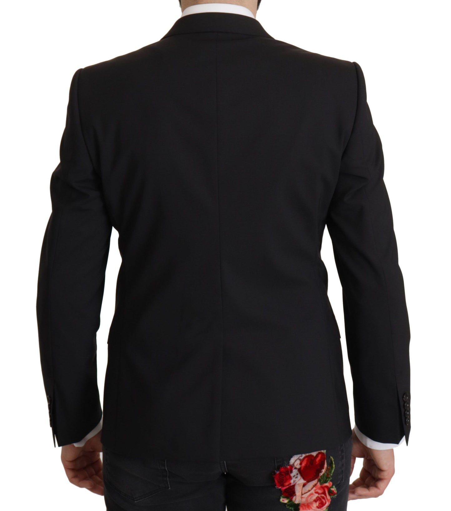 Dolce &amp; Gabbana Elegant Slim Fit Black Blazer Jacka