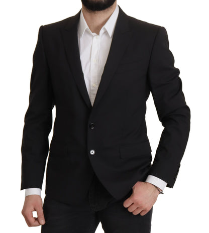 Dolce &amp; Gabbana Elegant Slim Fit Black Blazer Jacka