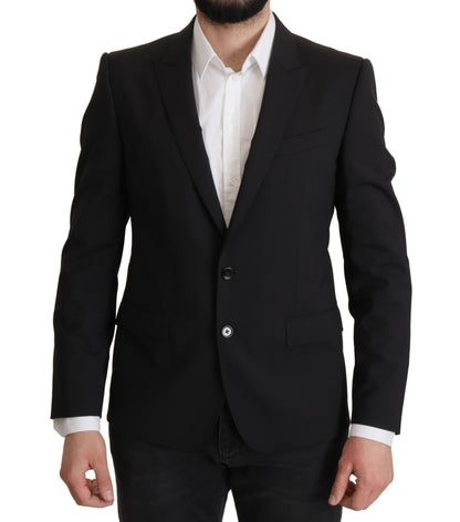 Dolce &amp; Gabbana Elegant Slim Fit Black Blazer Jacka