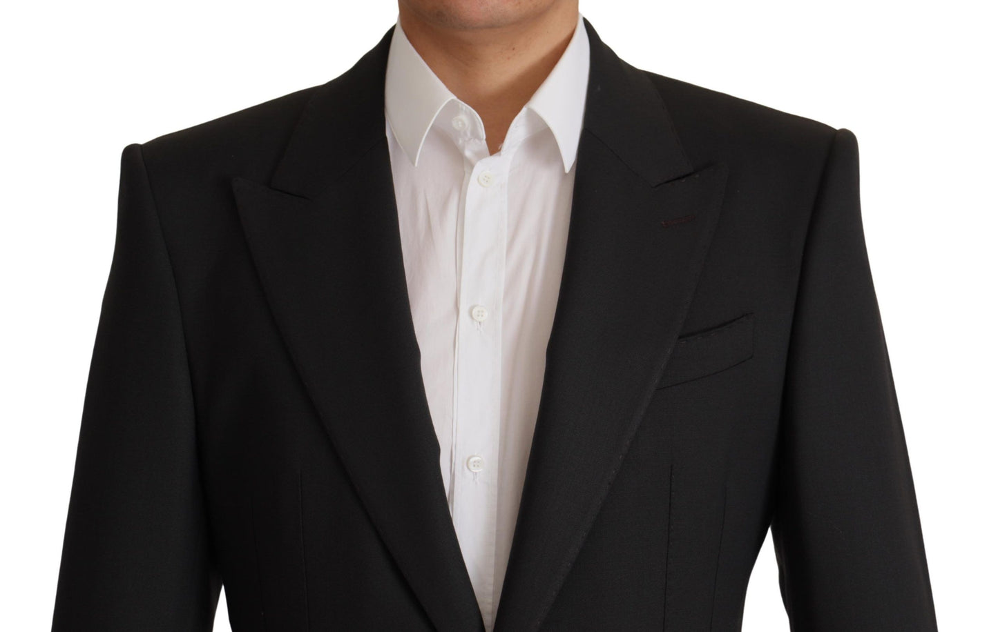 Dolce & Gabbana Elegant Slim Black Wool Blazer Jacket