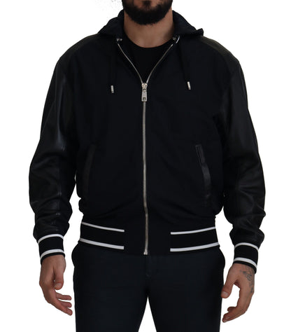 Dolce &amp; Gabbana Elegant Black Bomber Blouson Jacka