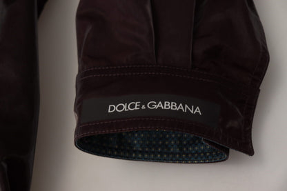 Dolce &amp; Gabbana Elegant Bordeaux Collared Jacka