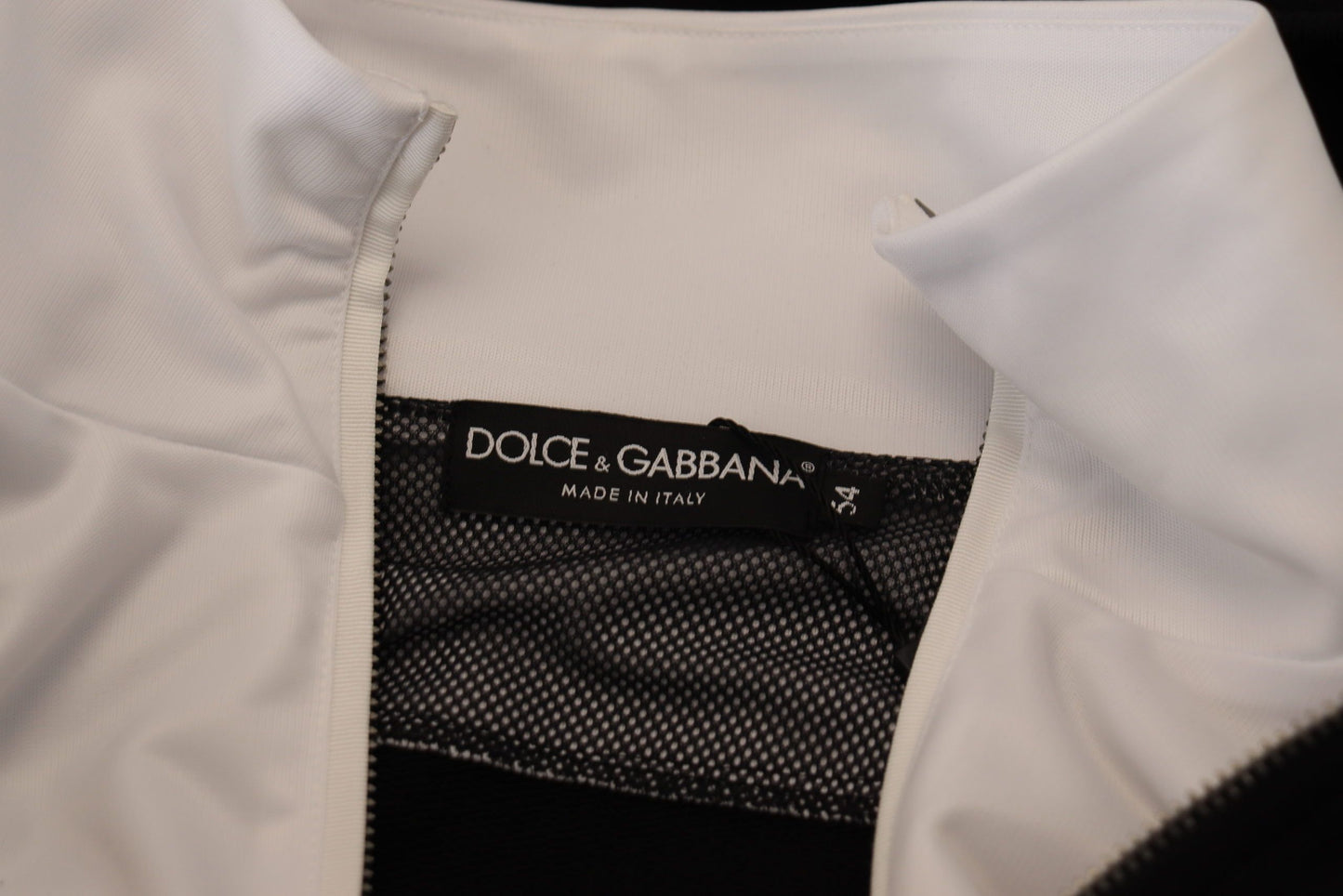 Dolce &amp; Gabbana Elegant svart bomberjacka med huva