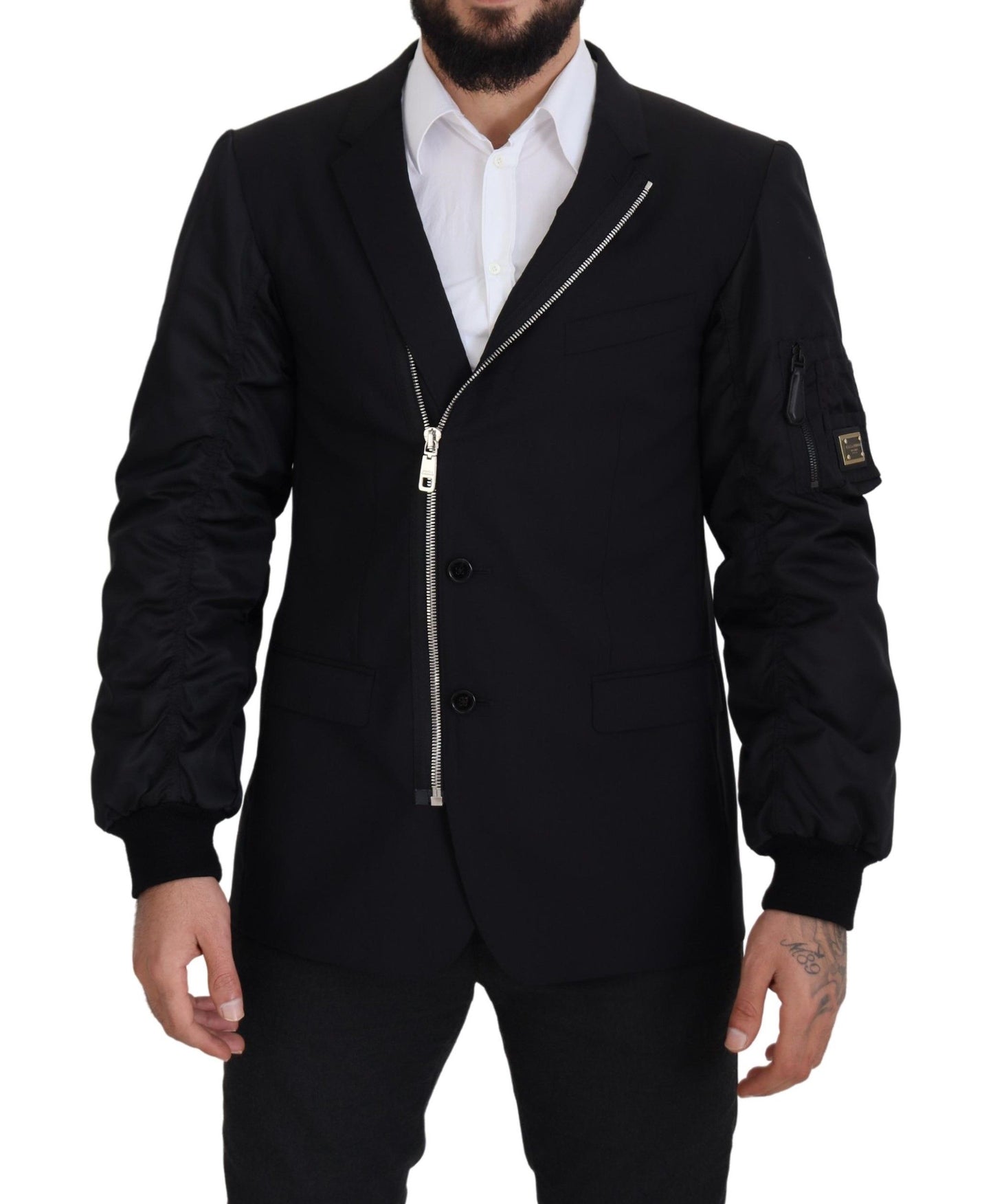 Dolce &amp; Gabbana Elegant Black Virgin Wool Jacket