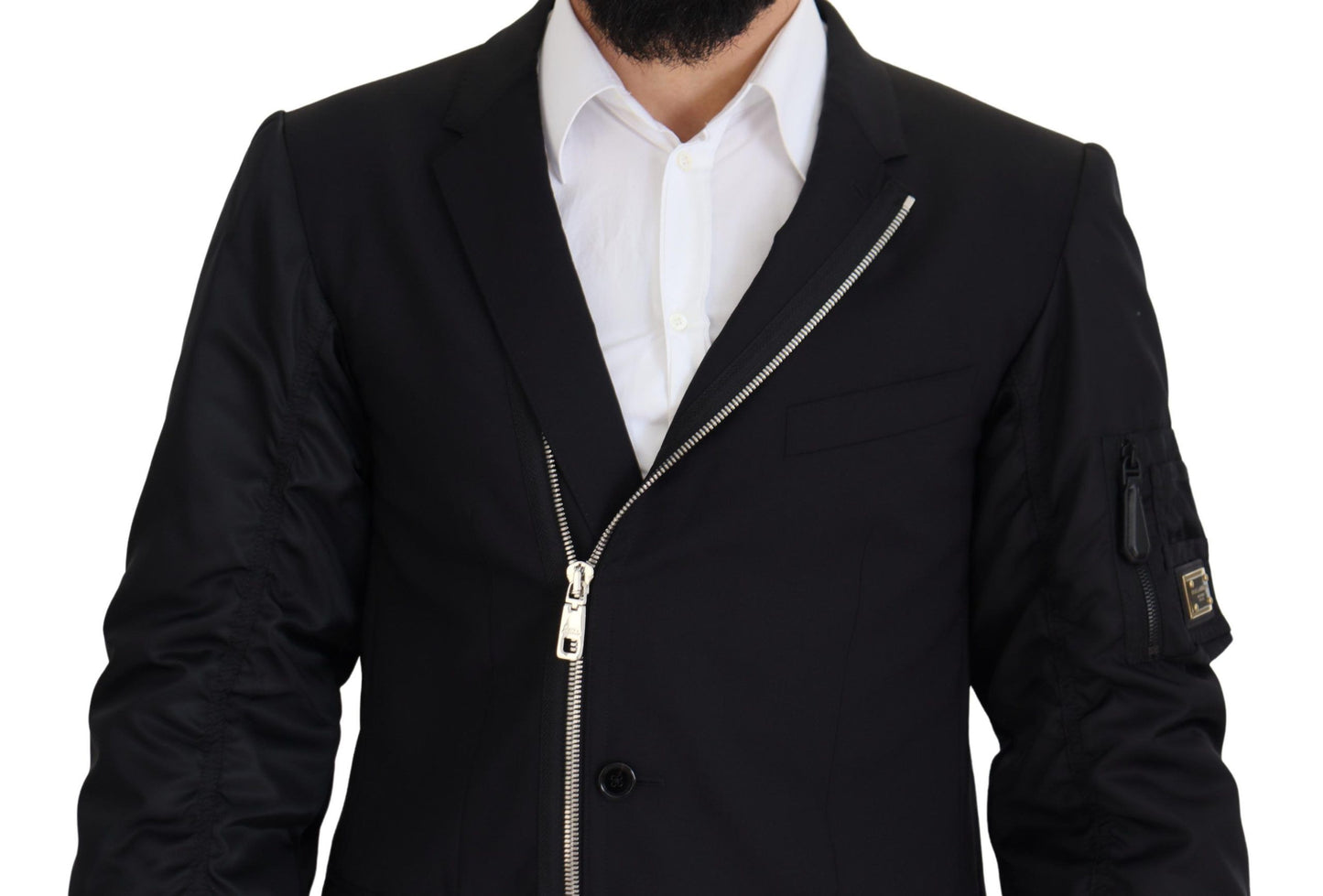 Dolce &amp; Gabbana Elegant Black Virgin Wool Jacket