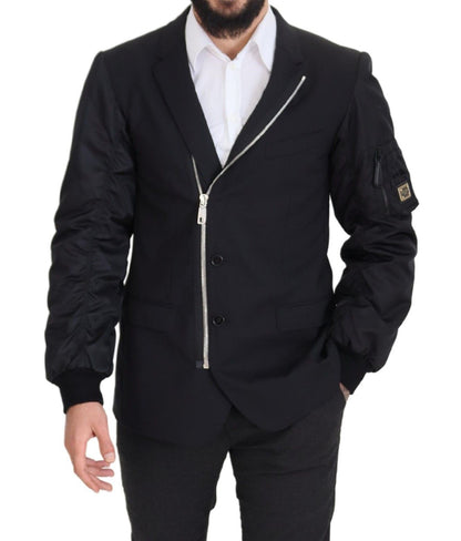 Dolce &amp; Gabbana Elegant Black Virgin Wool Jacket