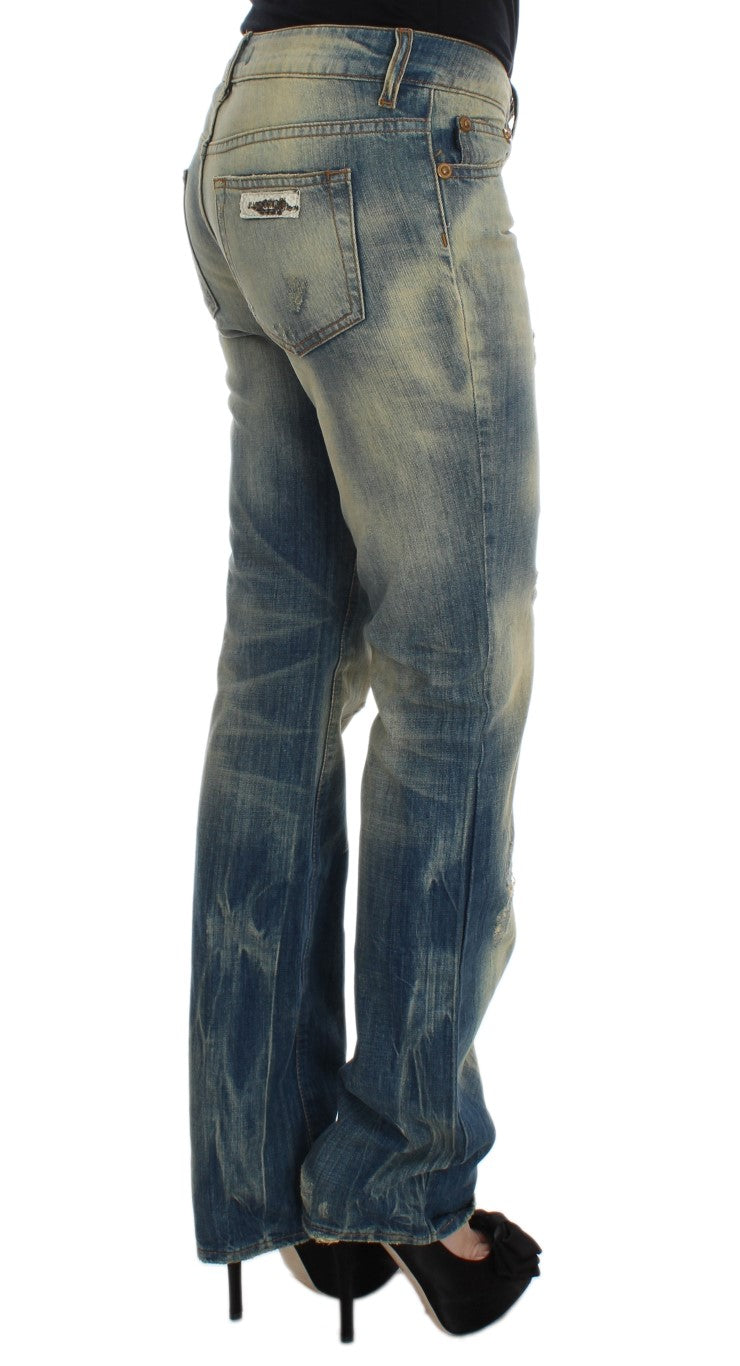 Cavalli Elegant Slim Bootcut blå jeans