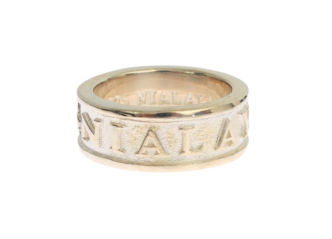 Nialaya Silver Splendor Sterling Ring för män